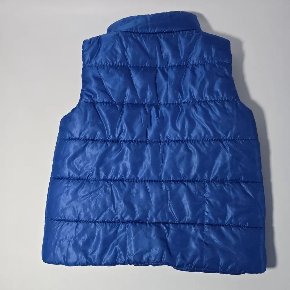 Calvin Klein Puffer Vest Boys Size 3T Blue Full Zip Pockets Layering Winter